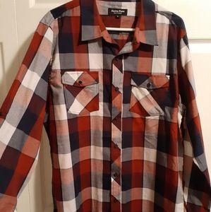 Burgundy plaid shirt
